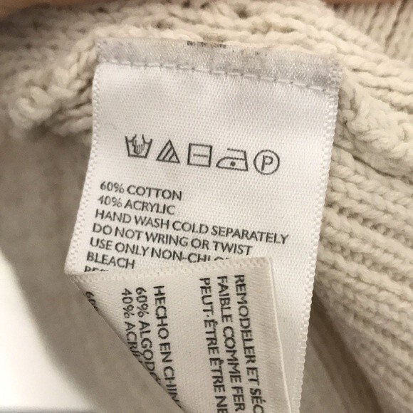 BDG cream colored cable knit elbow patch sweater size medium boho chic cozy cute - Picture 7 of 12